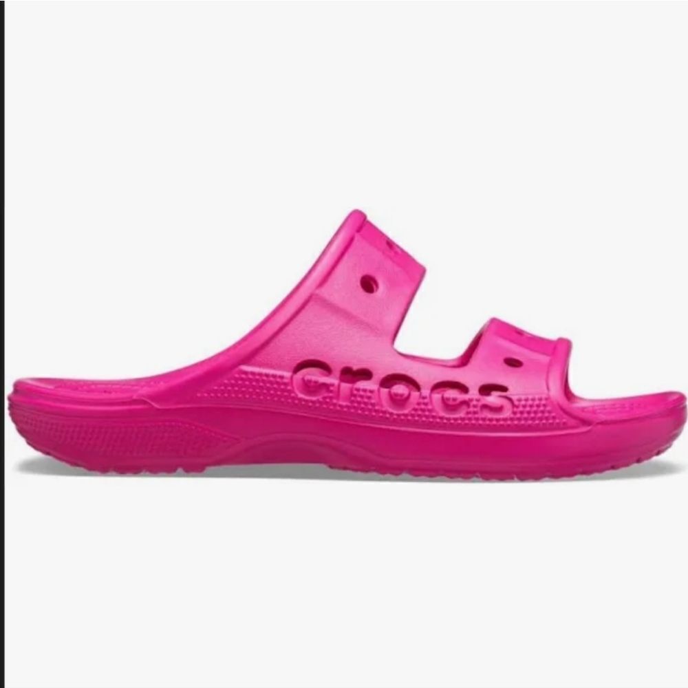 Crocs Baya Slide Sandals Hot Pink Unisex Mens 13 Croslite Foam New